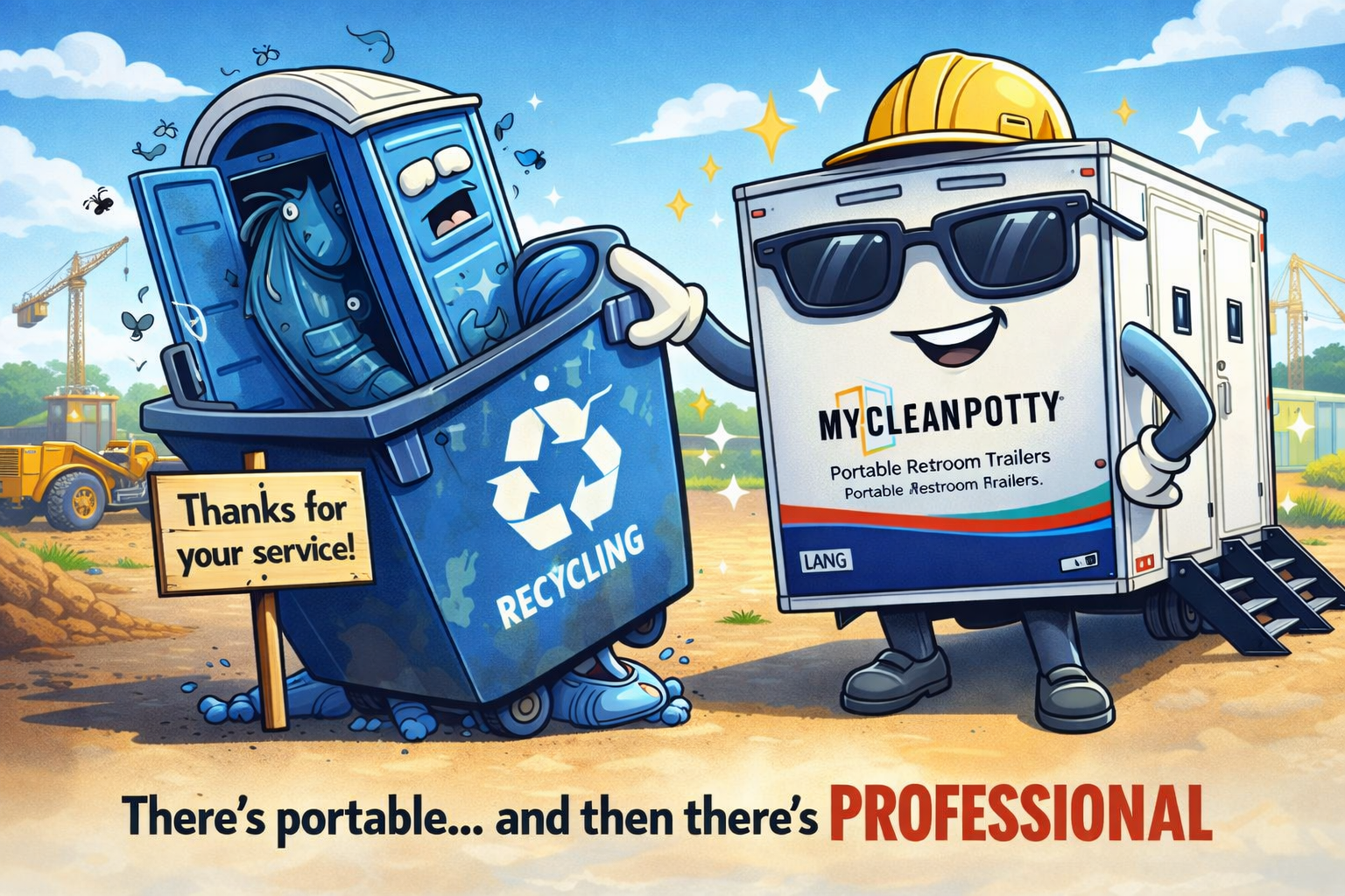 Choose wisely — MyCleanPotty vs standard porta-potties
