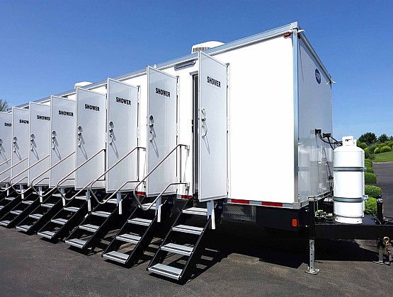 Shower trailer exterior